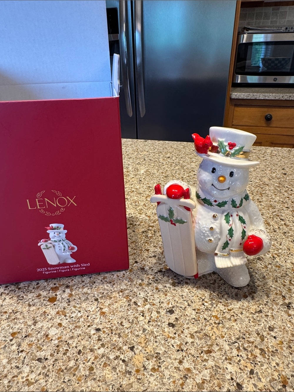 NIP NWT 2025 Lenox Happy Holly Days Snowman Figurine